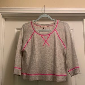 Rebecca Taylor half sleeve cashmere sweater